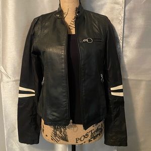 Black leather jacket